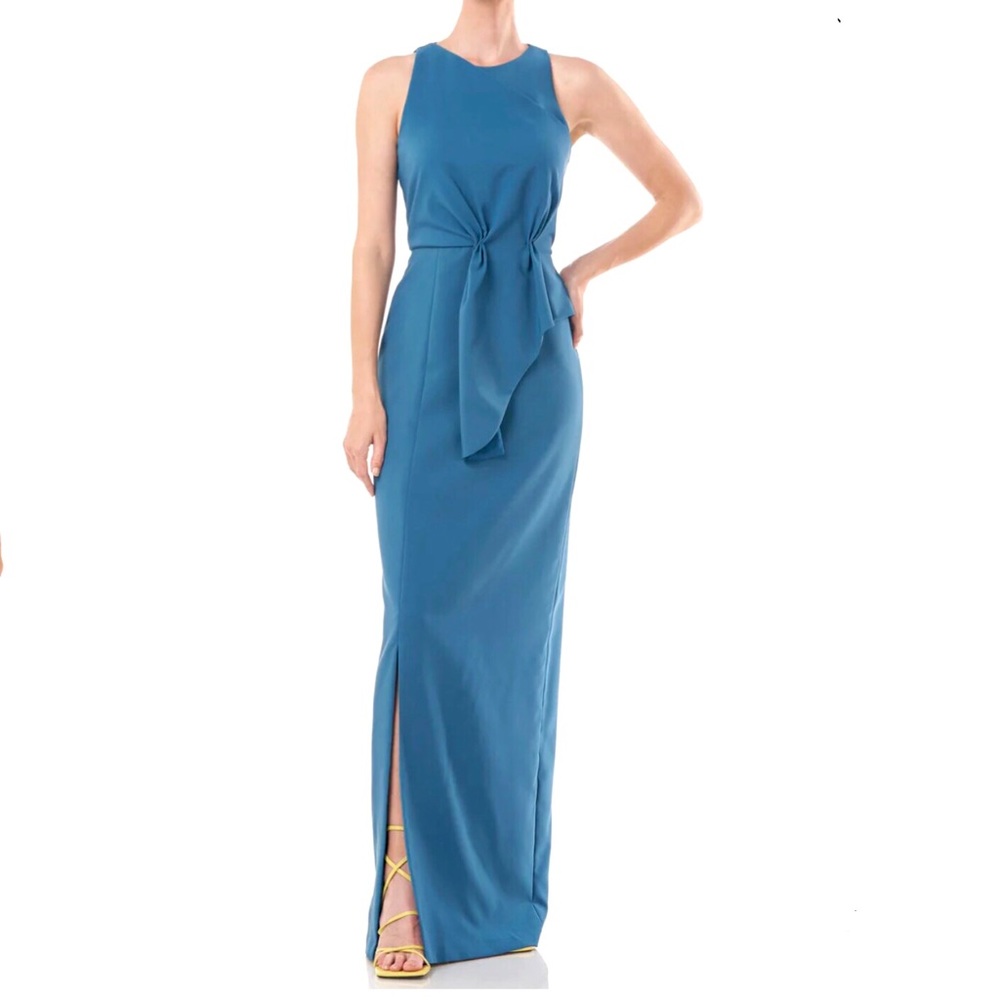 KAY UNGER NEW YORK Megan Column Evening Gown